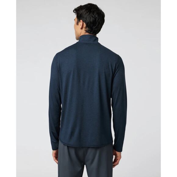 Vuori Men's Ease Performance Half Zip 2.0 Dark Blue Small - Picture 2 of 3